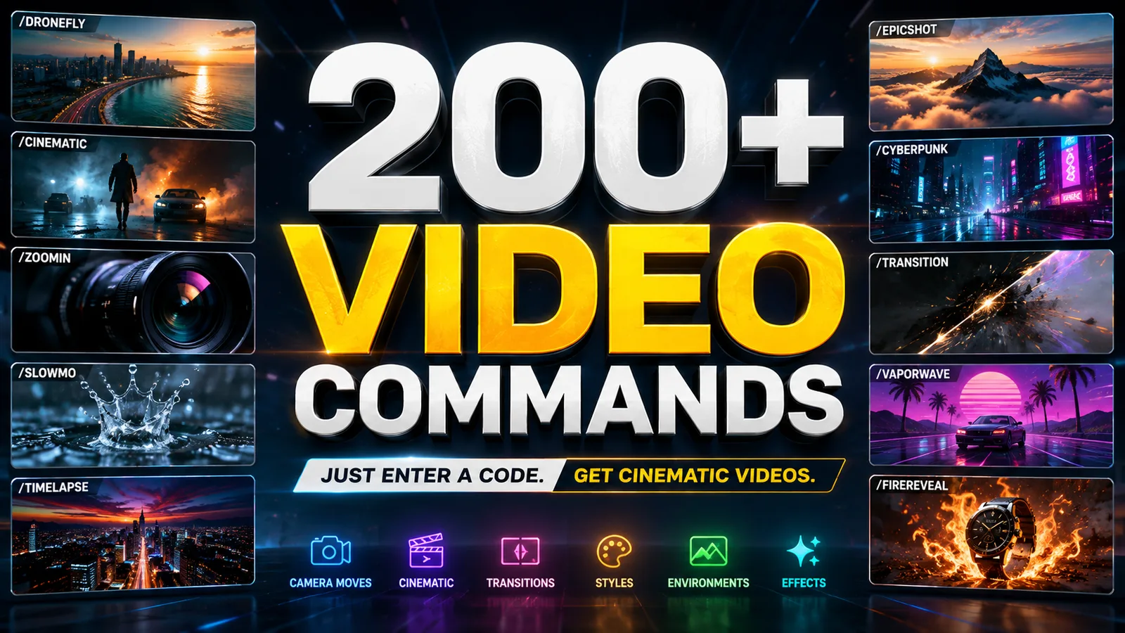 200+ Gemini video commands