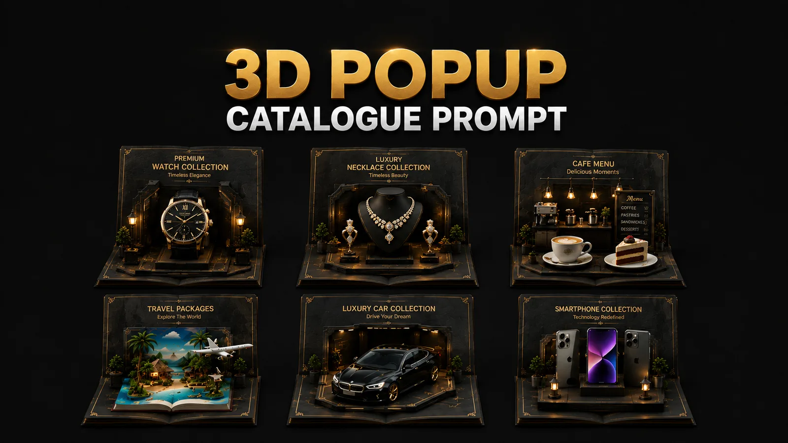 3D Popup Catalogue Prompt